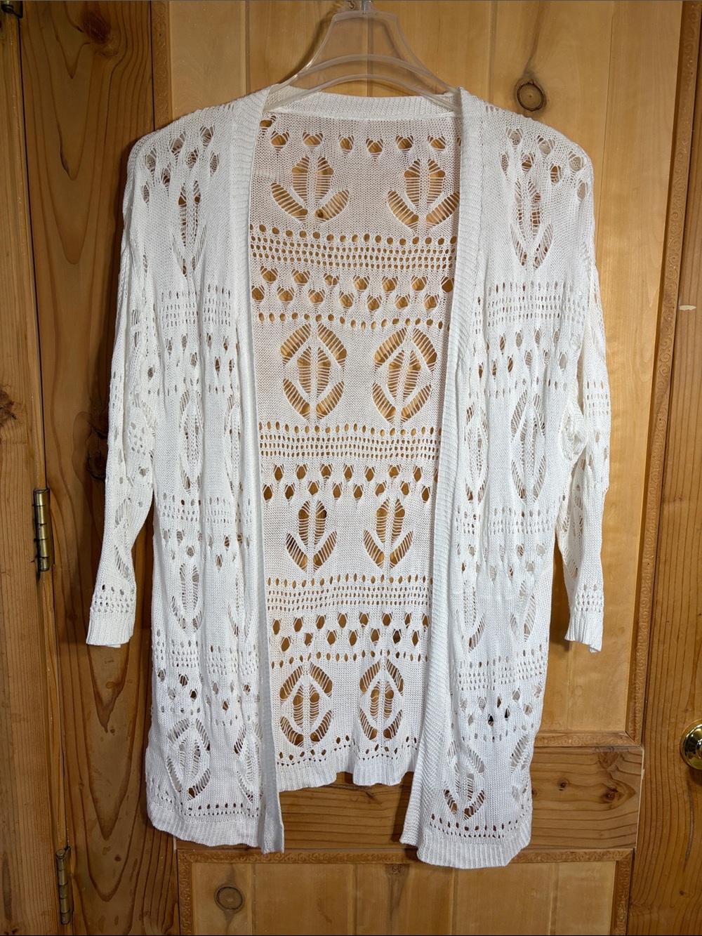 🌹5 for $25🌹 SHEIN Curve White Open-Knit Cardigan Sweater